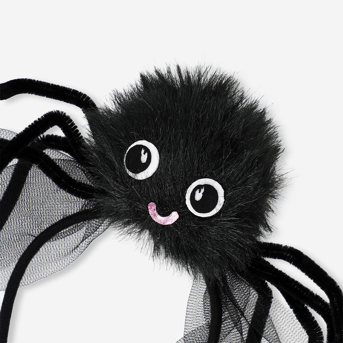 Black spider costume hairband - For adults