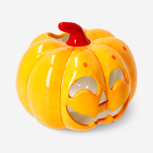 LED pumpkin candle holder - 14 cm