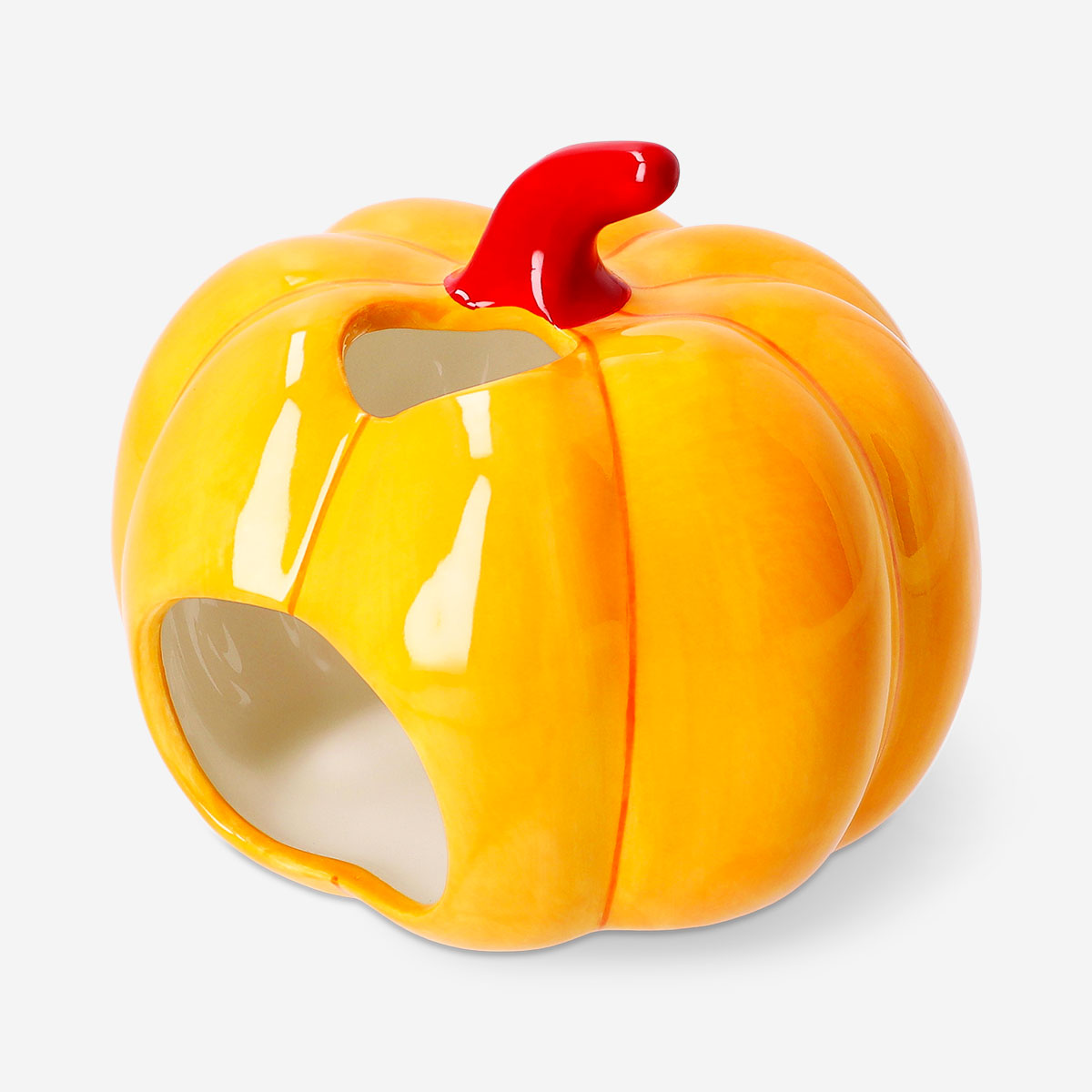 LED pumpkin candle holder - 14 cm