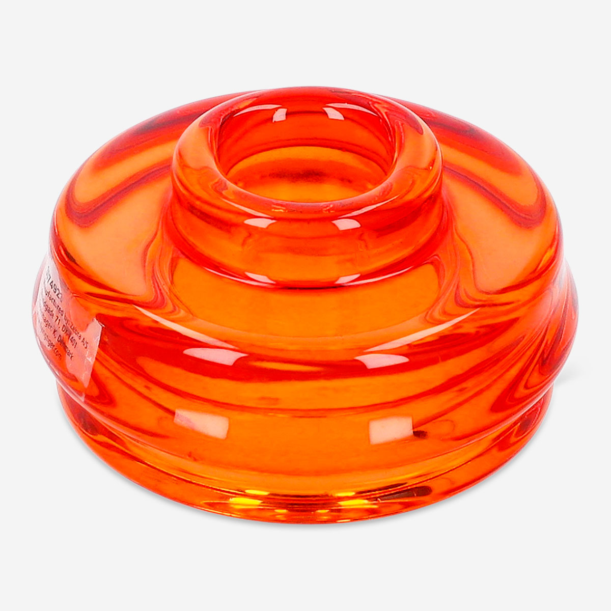 Orange candle and tealight holder - 7 cm