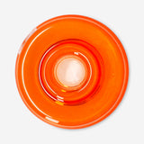 Orange candle and tealight holder - 7 cm