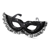 Black lace party glasses - For adults