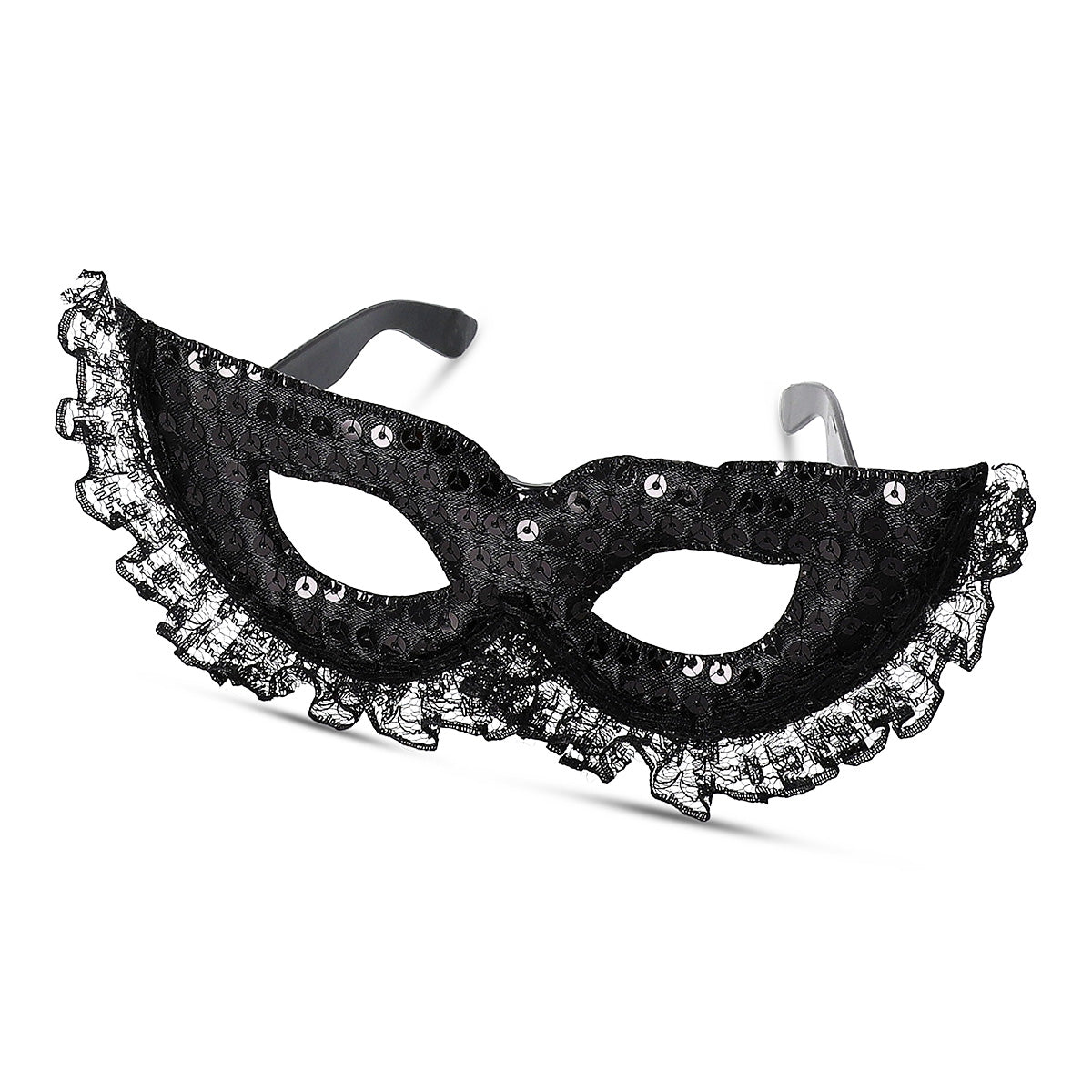 Black lace party glasses - For adults