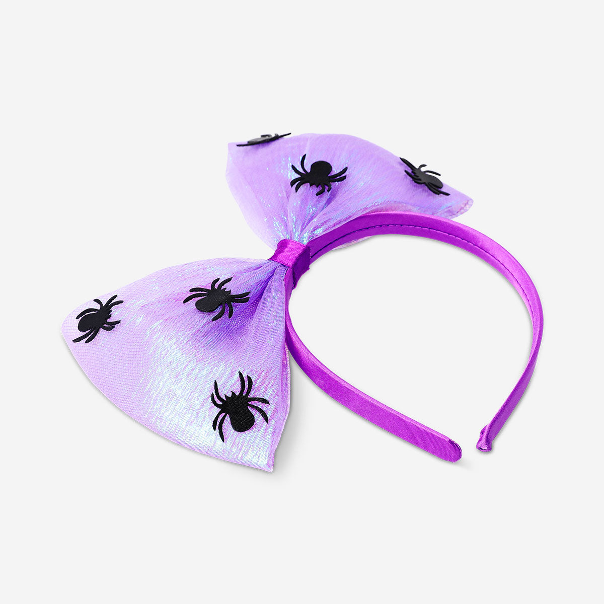 Iridescent hairband with spiders - For kids