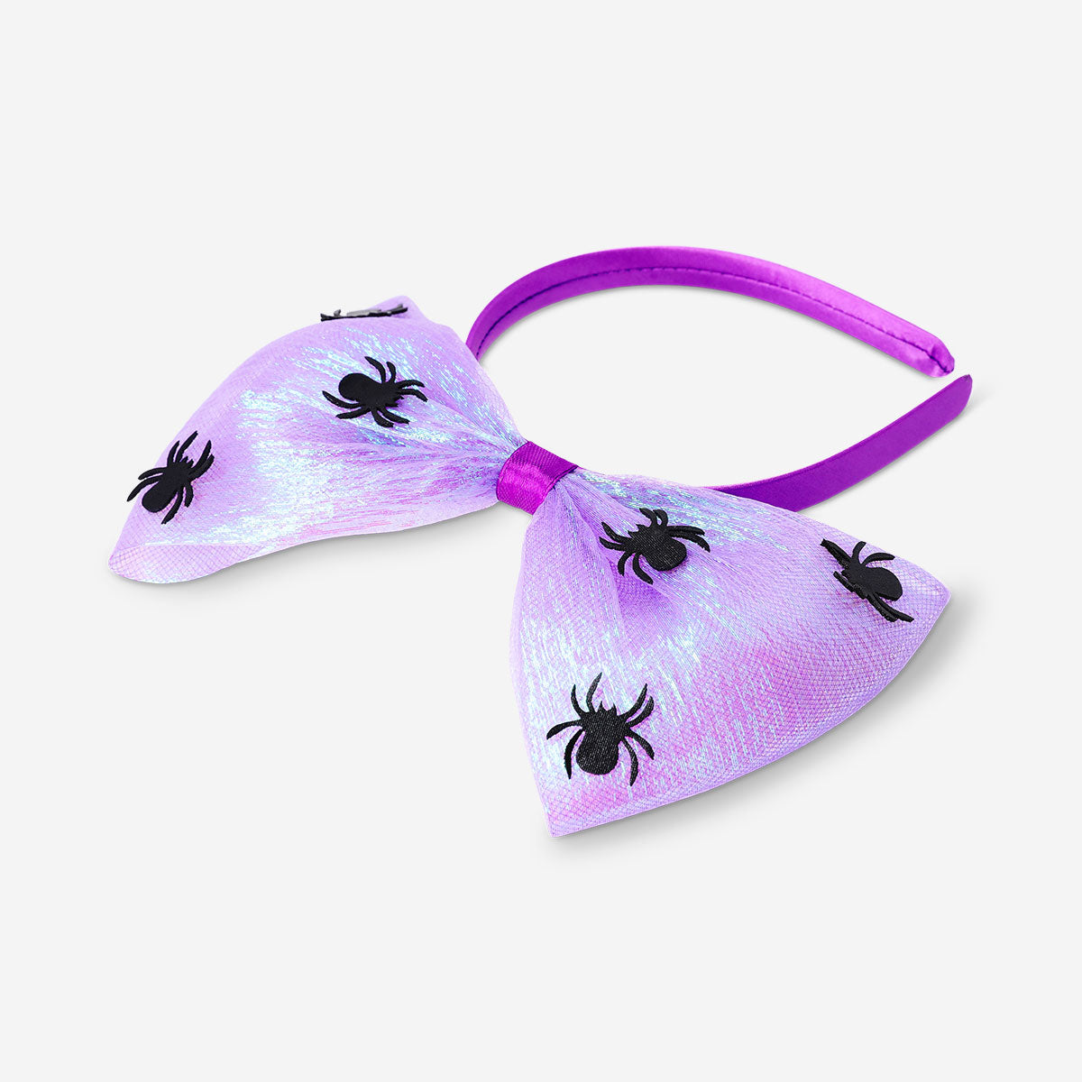 Iridescent hairband with spiders - For kids