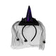 Witch's hat with a veil costume hairband - For adults 