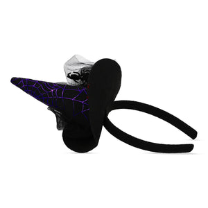 Witch's hat with a veil costume hairband - For adults 