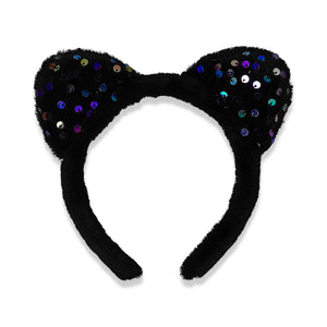 Hairband with sequin cat ears - For kids