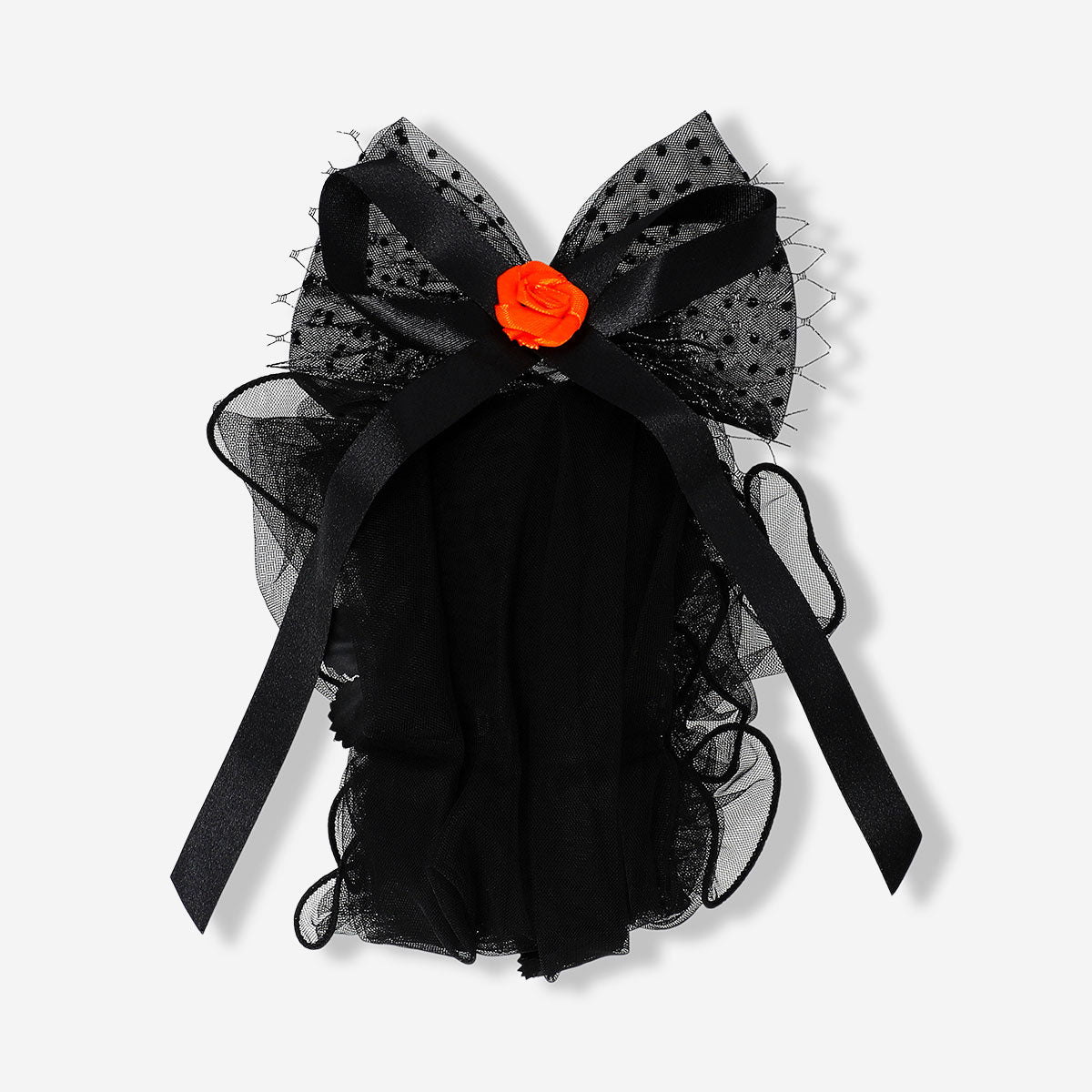 Costume hairband with veil and flowers - For adults