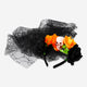 Costume hairband with skull and veil - For adults