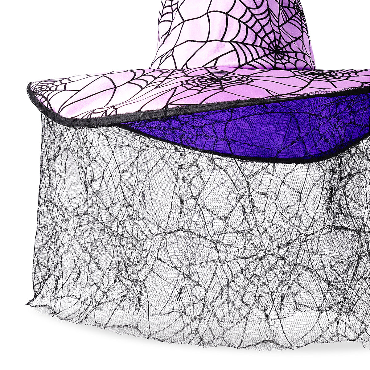 Witch's hat with spiderweb - For adults