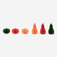 Honeycomb paper pumpkin decorations - 6 pcs