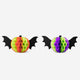 Honeycomb paper pumpkin with wings table decorations - 2 pcs