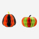 Honeycomb paper pumpkins table decorations - 2 pcs