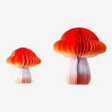 Honeycomb paper gradient mushroom decorations - 2 pcs