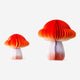 Honeycomb paper gradient mushroom decorations - 2 pcs