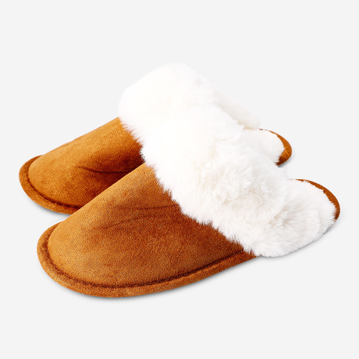 SLIPPERS BROWN W. PLUSH SIZE 40/41 RECYCLED