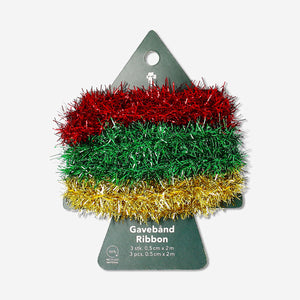Mixed tinsel ribbon - 3 pcs