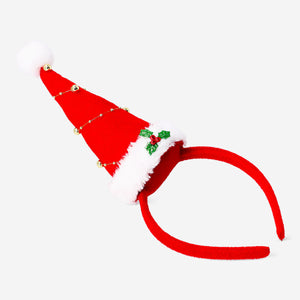 Altın Detaylı Noel Baba Şapkalı Yetişkin Taç