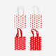Gift bags - Heart print - 4 pcs