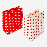 Gift bags - Heart print - 4 pcs