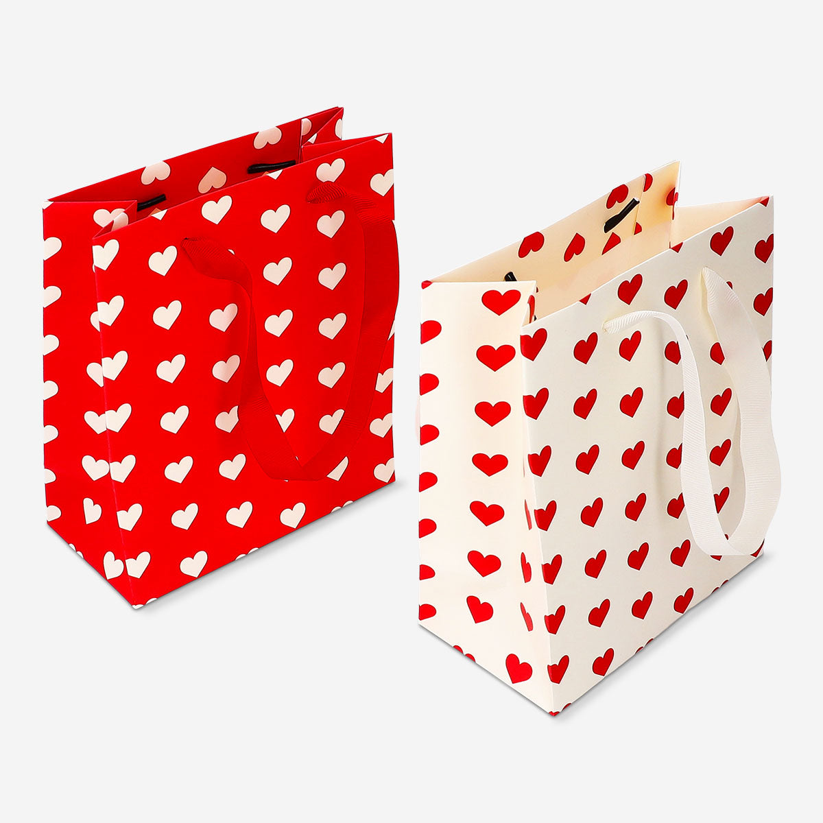 Gift bags - Heart print - 4 pcs