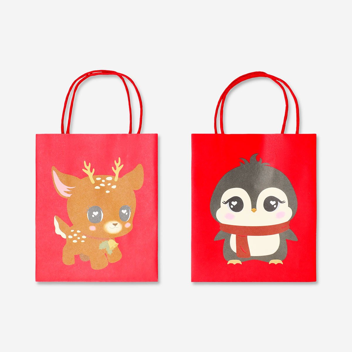 Gift bag - Cute Christmas characters - 2 pcs