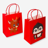 Gift bag - Cute Christmas characters - 2 pcs