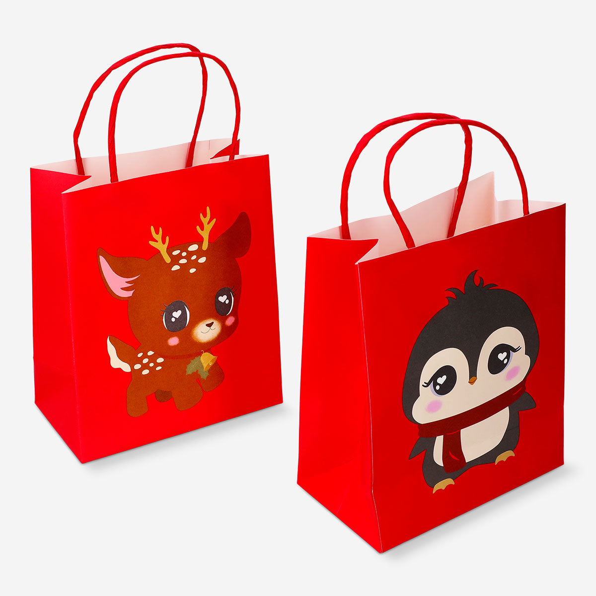 Gift bag - Cute Christmas characters - 2 pcs
