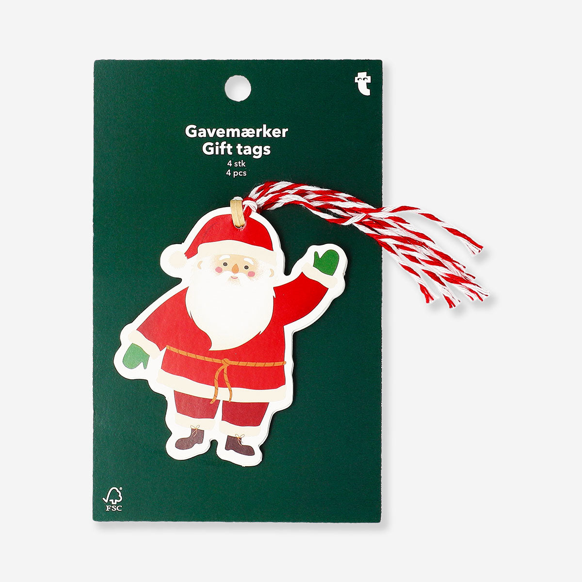 Santa gift tags - 4 pcs 