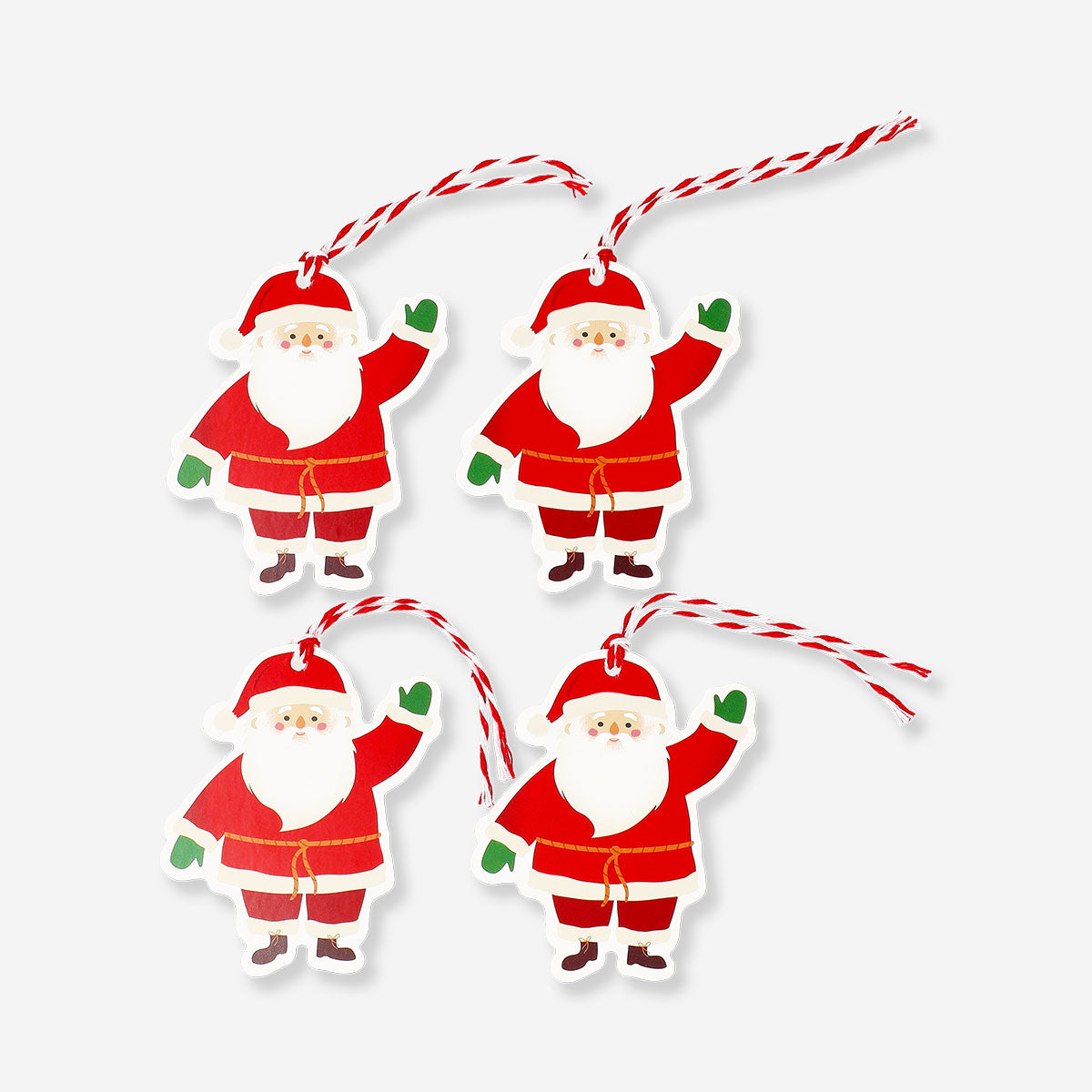 Santa gift tags - 4 pcs 