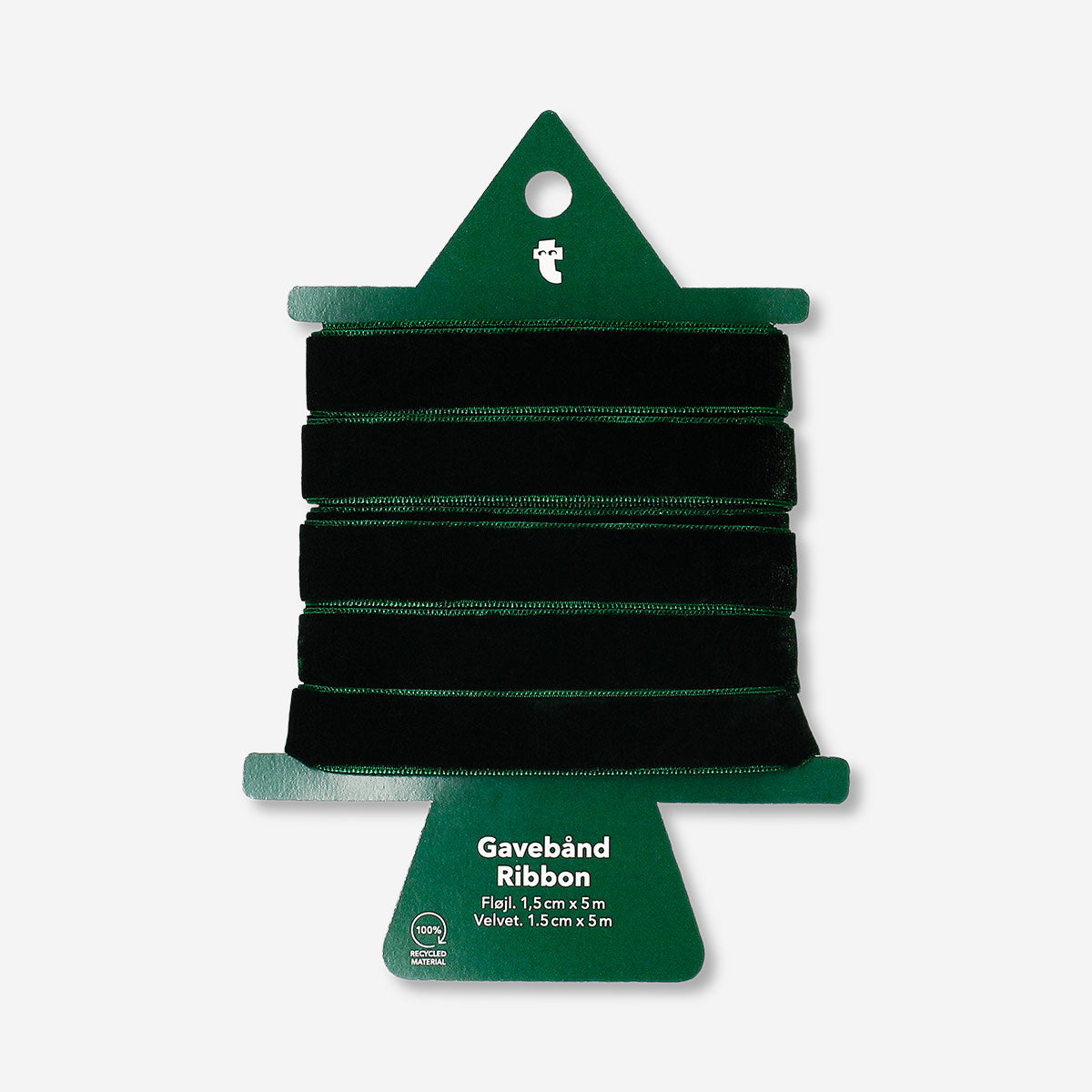 Green velvet ribbon - 5 m