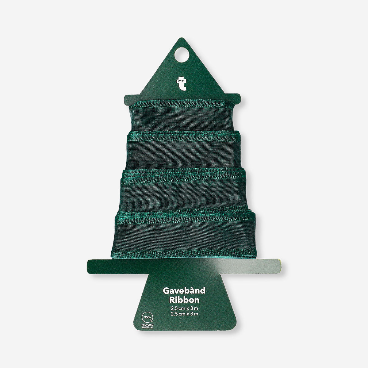 Green organza ribbon - 3 m