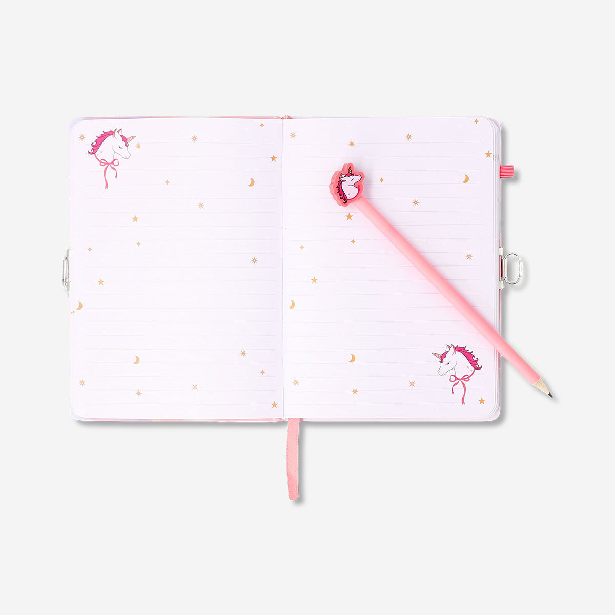 Kilitli Pembe Unicorn Günlük
