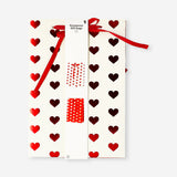 Gift bag - Foil hearts - 2 pcs