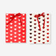 Gift bag - Foil hearts - 2 pcs