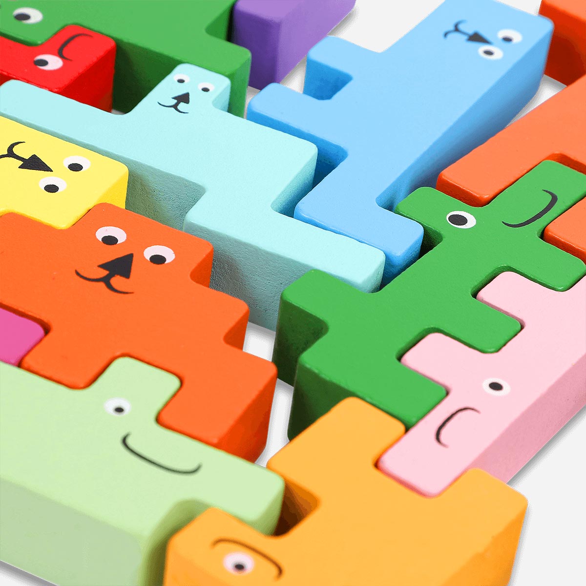 GAME PUZZLE FACES WOOD