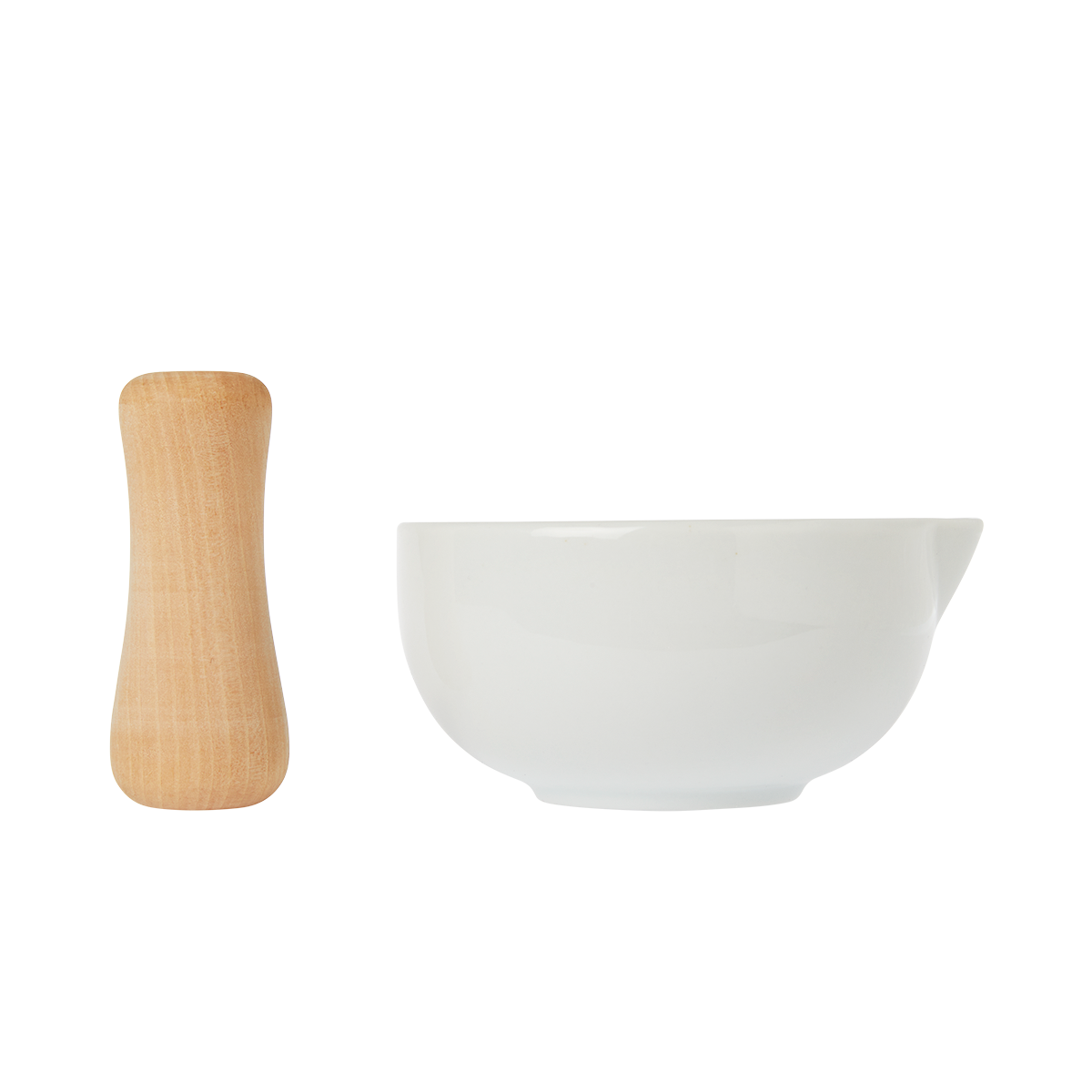 Porselen Havan ve Ahşap Tokmak