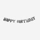 "Happy Birthday" Gümüş Renkli Folyo Balon
