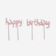 Pembe Happy Birthday Pasta Süsü