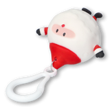 Kırmızı Beyaz Noel Babalı Yumuşak Anahtarlık
