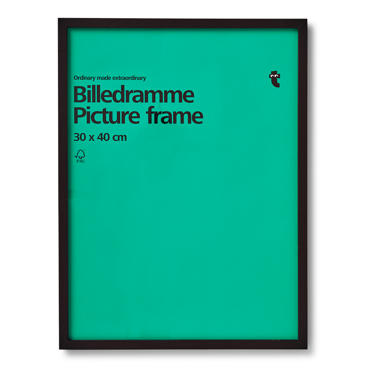 FRAME PHOTO WOOD LOOK BLACK 30X40 CM