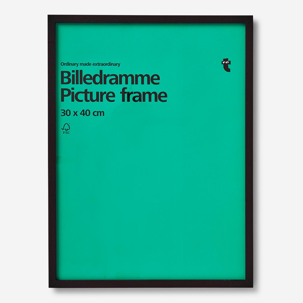 FRAME PHOTO WOOD LOOK BLACK 30X40 CM