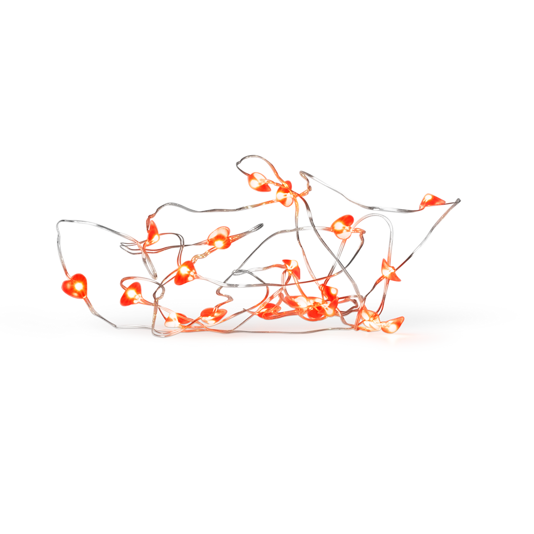 LIGHT CHAIN 220 CM W. 20 LED HEART