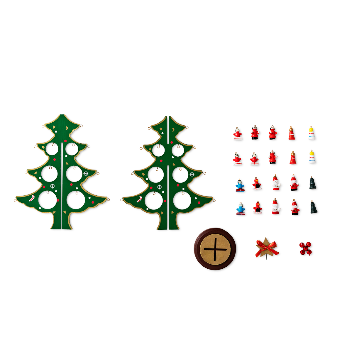 CHRISTMAS TREE 28 CM HIGH W. FIGURES