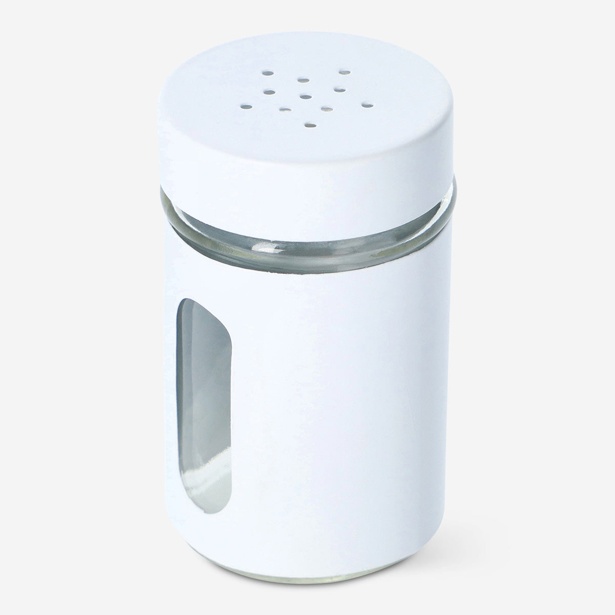 CONTAINER W. OPEN SIDE FOR SPICE W. LID W. HOLES MATTE WHITE