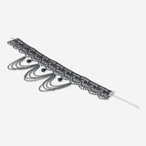 Dantelli ve Taşlı Siyah Choker