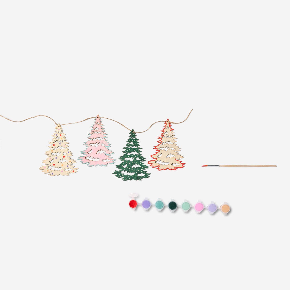 DIY WOOD TREE CARLAND DECORATION