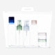 TRAVEL BOTTLES ASSORTED RECYCLED 6 PCS COLORED IN EVA ZIPPER