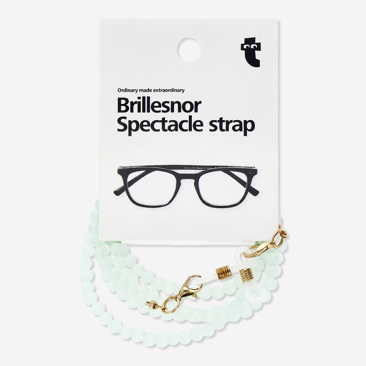 CHAIN FOR GLASSES PEARLS GREEN